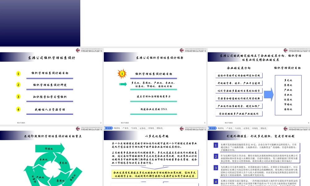 ××公司组织管理体系设计方案（PPT 228页）
