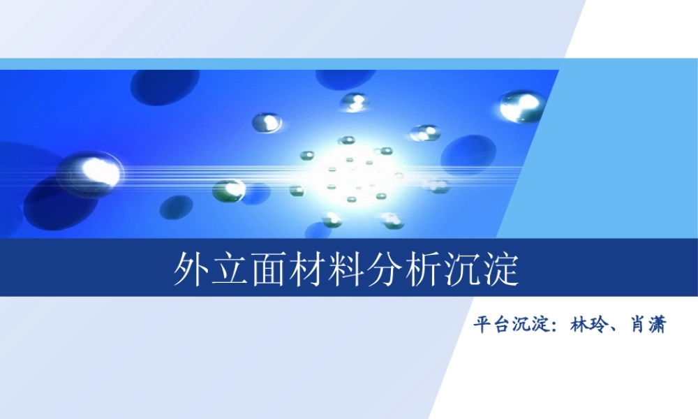 世联_研究发展中心平台_深圳_外立面材料分析沉淀_23PPT