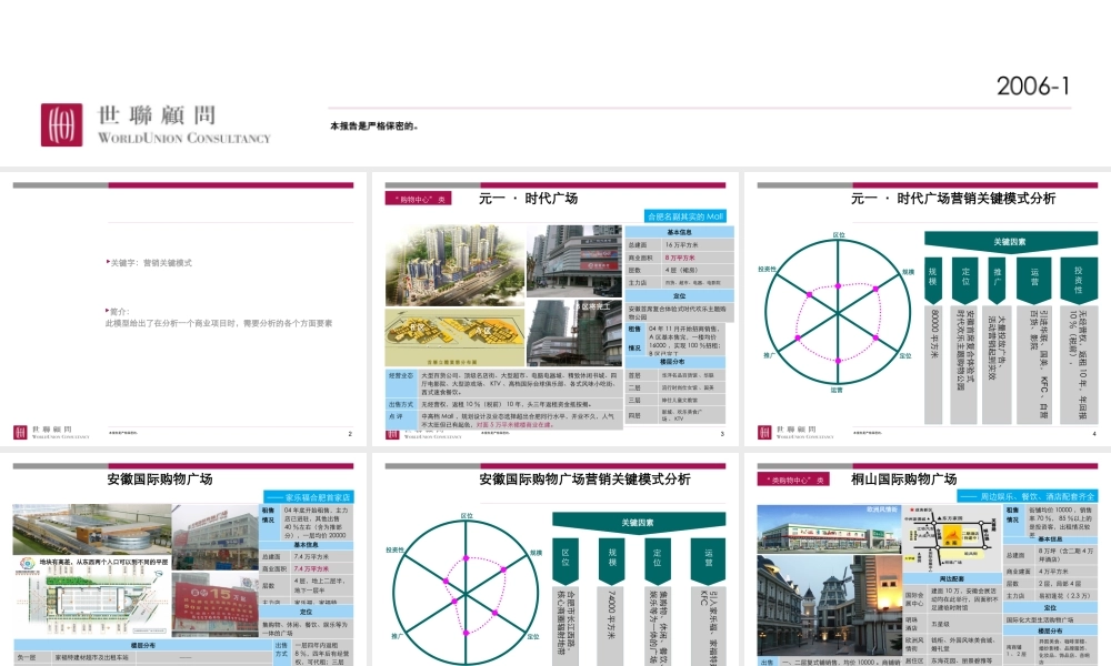 世联_研究模型_商业项目营销关键模式研究（以合肥为例）16PPT