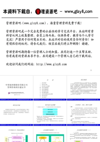 ××股份有限公司管理咨询项目建议书