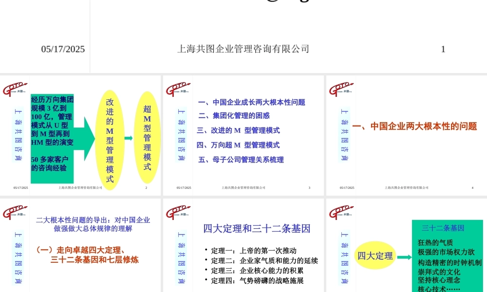 ××集团超M型管理模式-中国企业长盛不衰机制的建立(1)