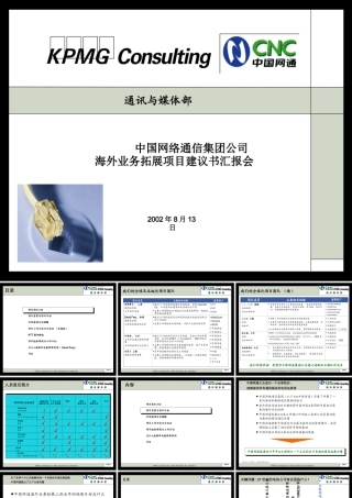 ××集团公司海外业务拓展项目建议书汇报会