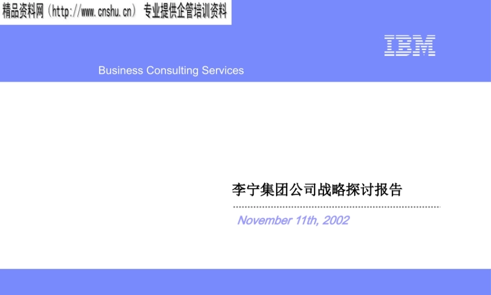 ××集团公司战略探讨报告(2)