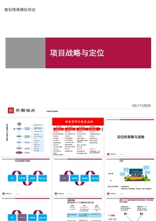 世联01-战略定位与物业发展建议培训