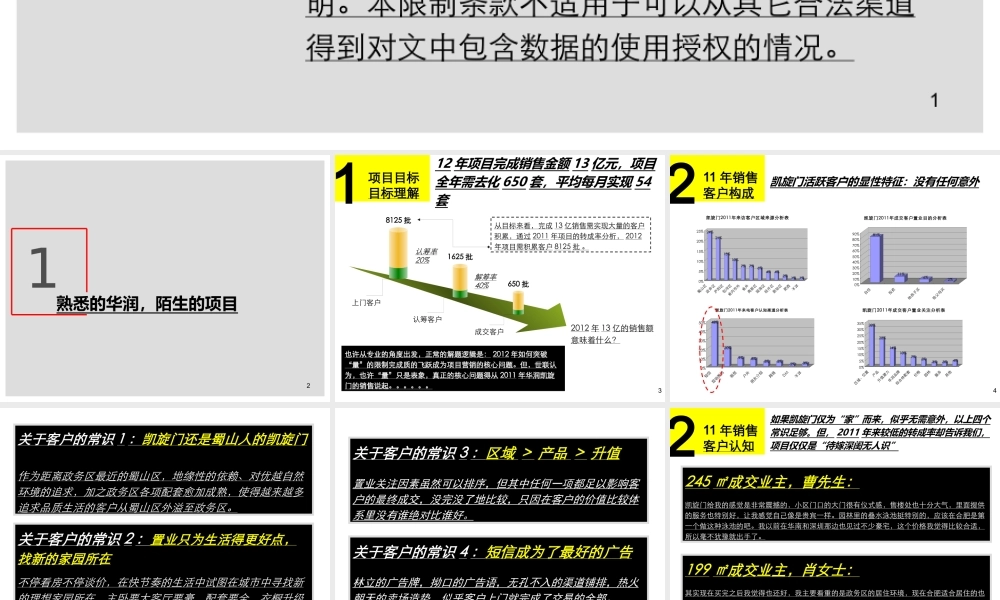 世联XXXX合肥华润凯旋门项目营销投标报告