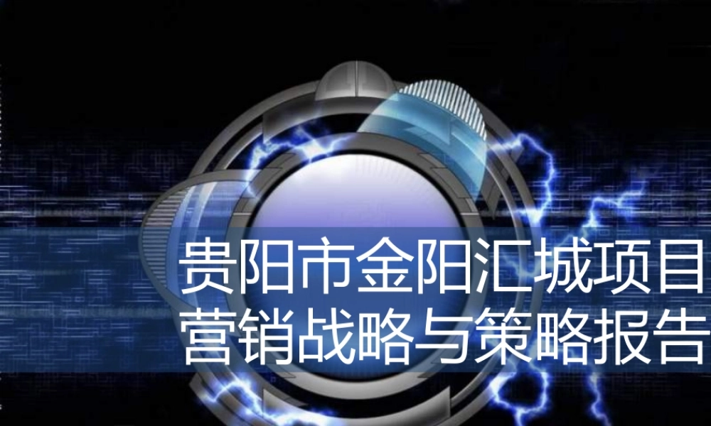 世联XXXX年1月贵阳市金阳汇城项目营销战略与策略报告