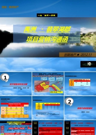世联XXXX年11月合肥禹洲翡翠湖郡项目营销沟通函