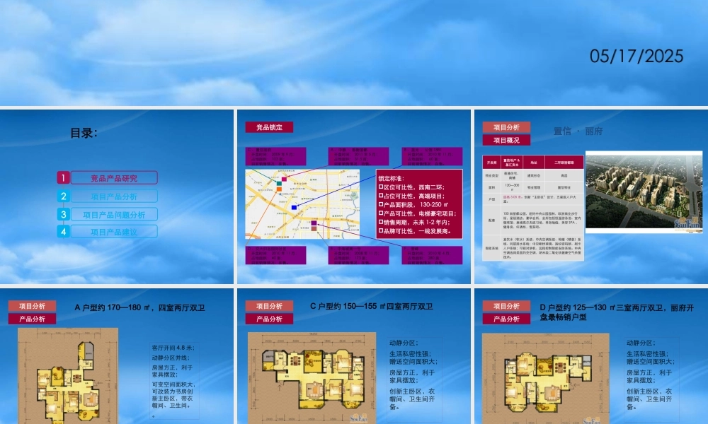 世联XXXX年成都中粮·香榭丽都项目竞品户型分析报告