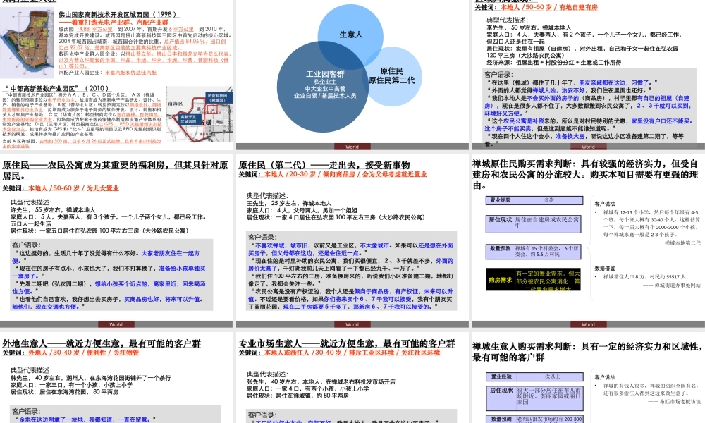 世联XXXX年佛山金地禅城项目定位策划报告118P