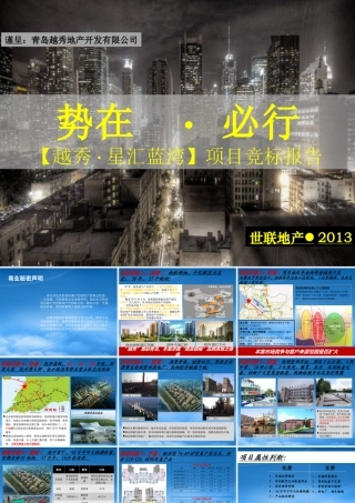 世联XXXX年青岛越秀星汇蓝湾项目竞标报告