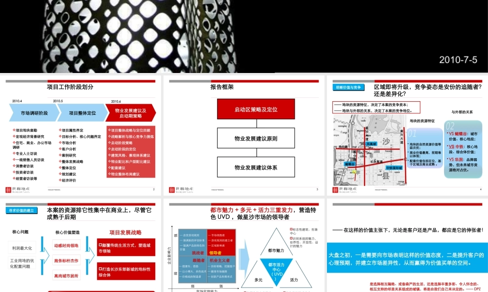 世联XXXX年长沙德坤置业光阳108亩项目启动策略及物业发展建议