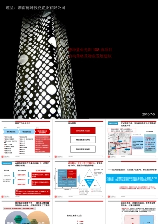 世联XXXX年长沙德坤置业光阳108亩项目启动策略及物业发展建议
