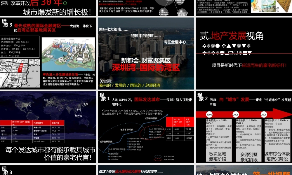 世联XXXX深圳深湾壹号广场一期营销投标报告
