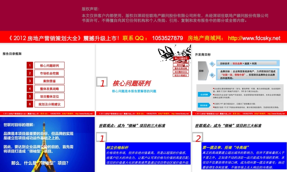 世联XXXX郑州金沙湖高尔夫项目整体定位与发展战略