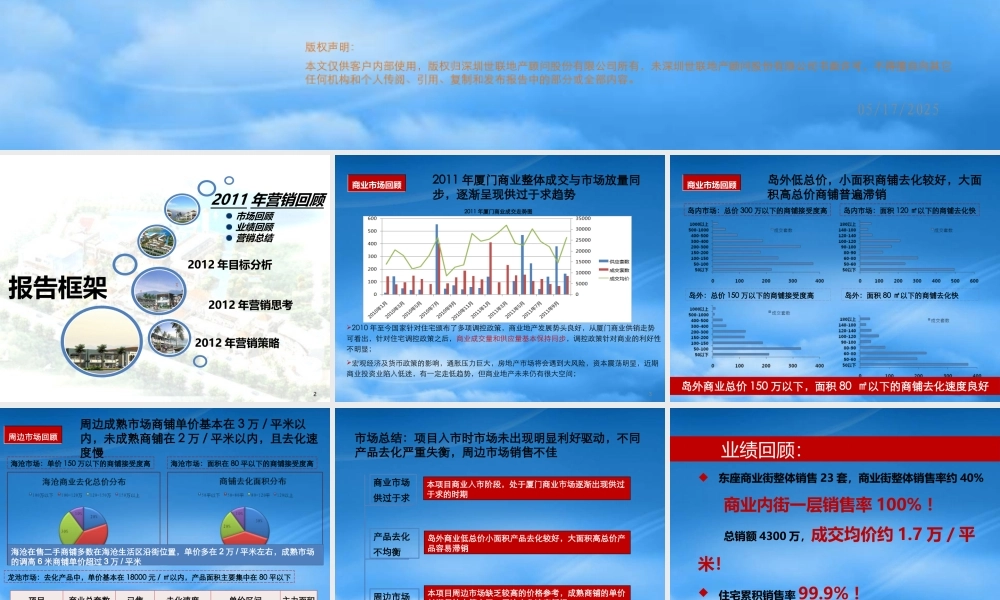世联X年厦门圣地亚哥XX年度营销总结及X年度营