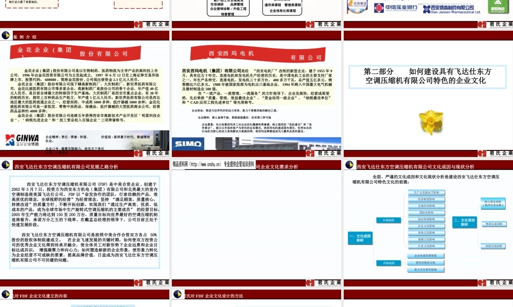 ××空调压缩机有限公司企业文化项目建议书（PPT63页）