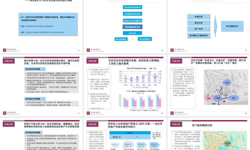世联-安庆全力时代置业玻璃厂项目整体战略定位与物业发展建议-175PPT