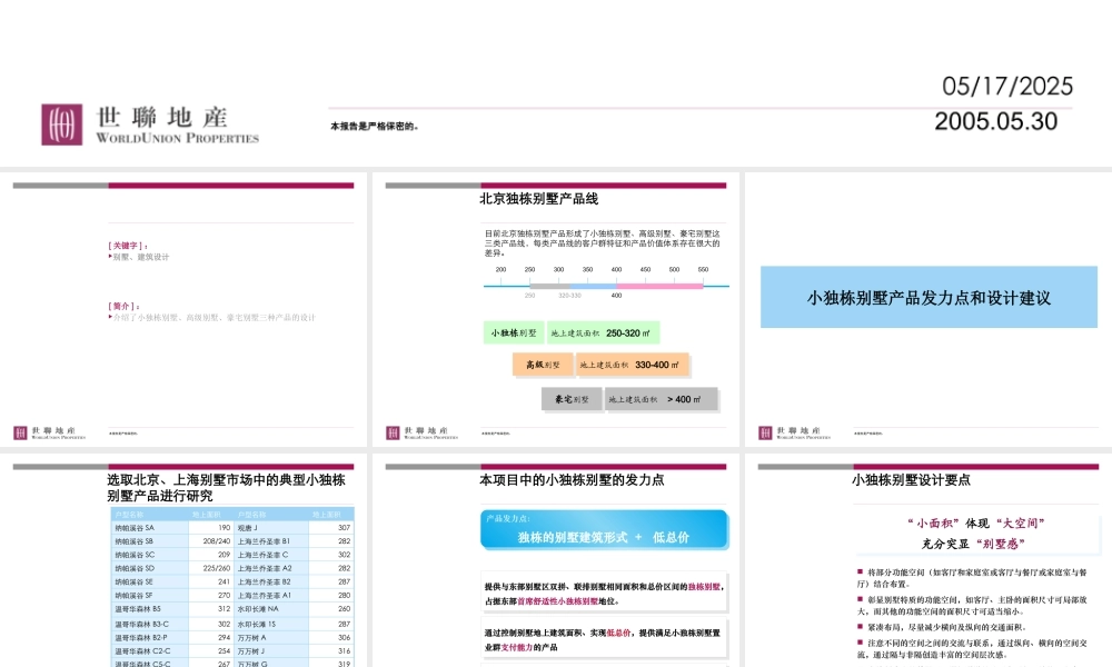 世联--北京独栋别墅产品线和产品研究@别墅