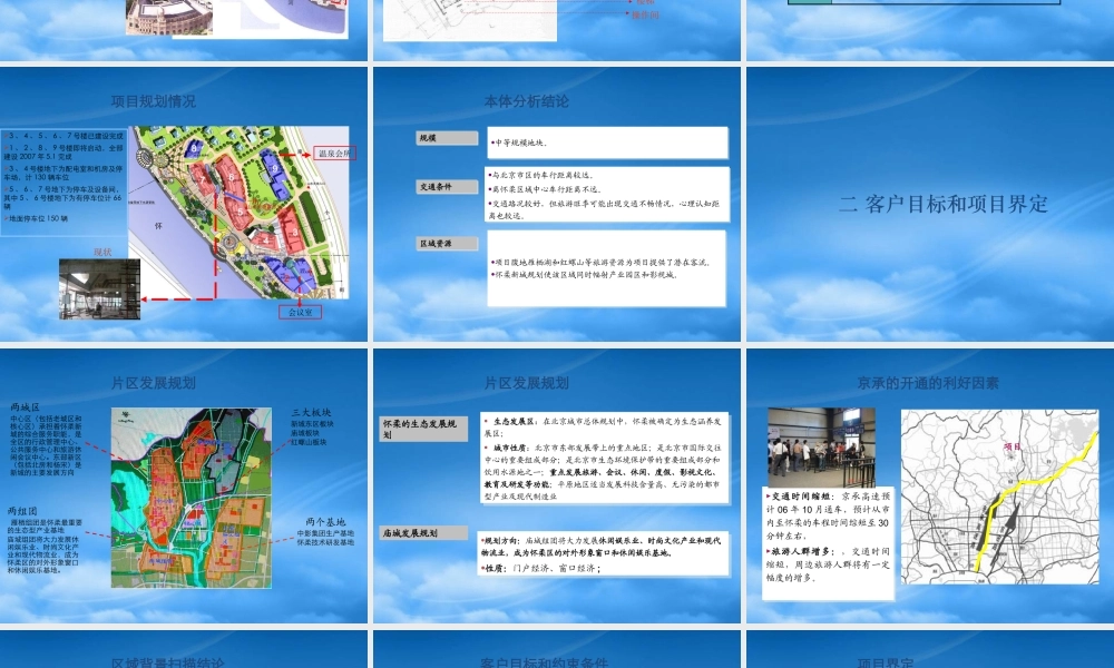 世联北京怀柔山水天地商业项目定位报告