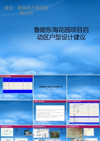世联北京鲁能东海花园项目启动区户型设计建议