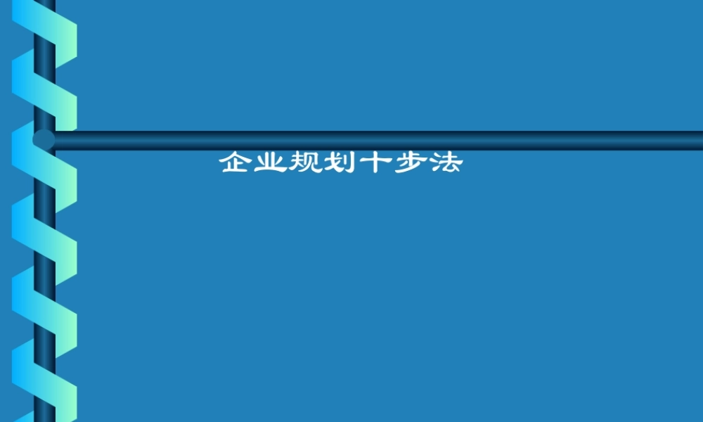 ××企业战略规划十步法