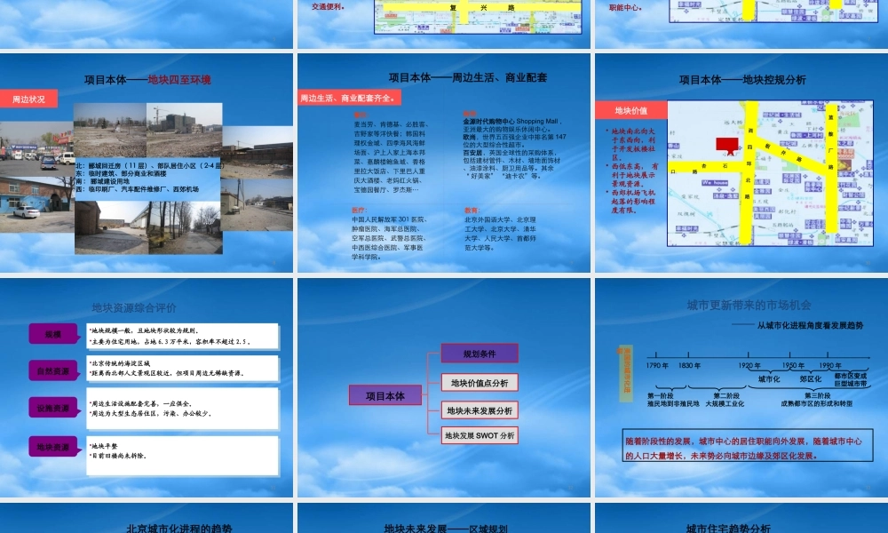 世联-北京西四环项目前期顾问报告136页