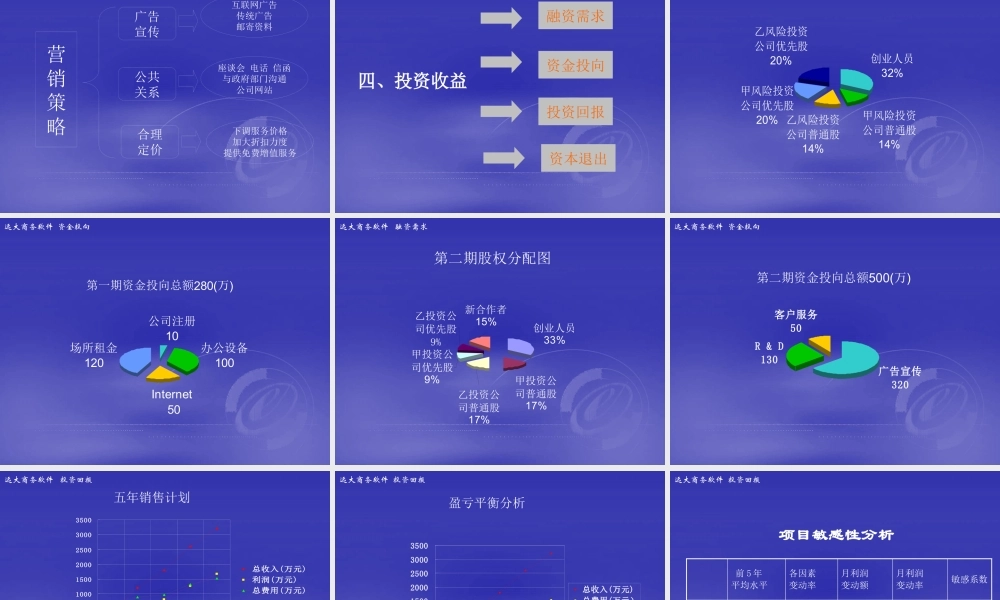 ××软件开发有限公司政府招商网站设计商业计划(1)