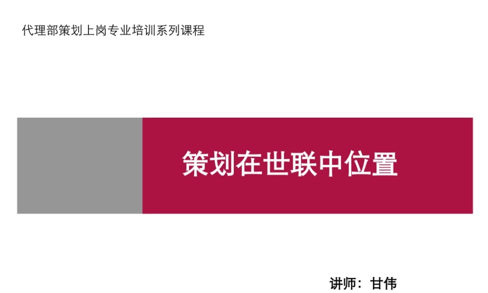 世联-策划在世联中位置--myproject2008