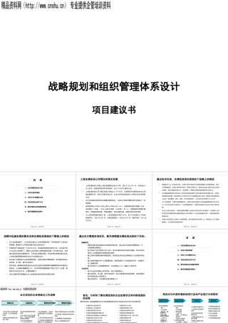 ××投资公司战略和组织管理体系设计项目建议（PPT146页）