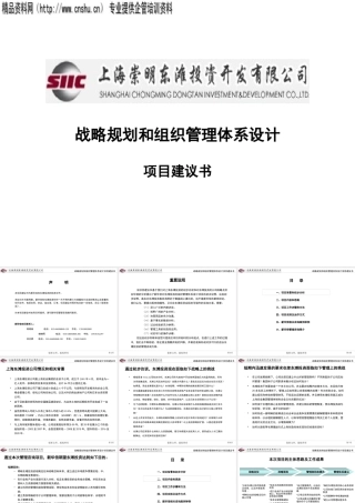 ××投资公司战略和组织管理体系设计项目建议（PPT148页）