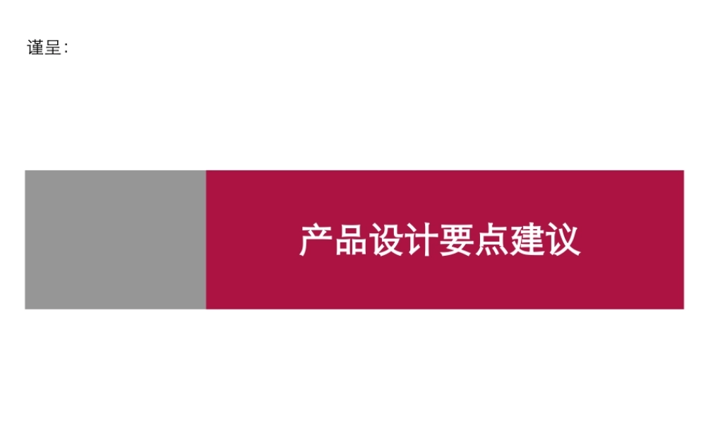 世联产品设计要点建议(40页)