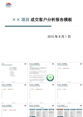 ××项目成交客户分析报告模板