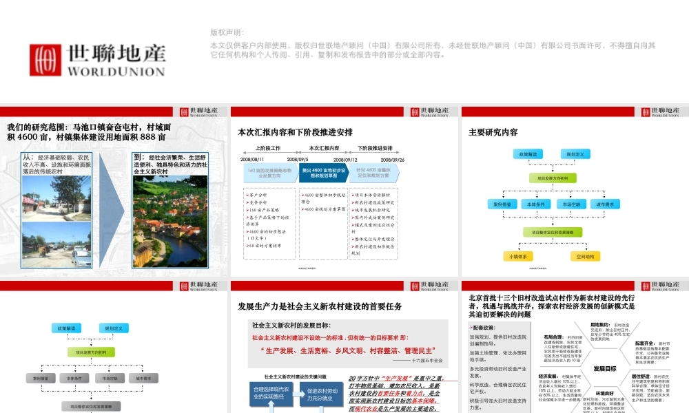 世联出品_昌平4600亩新农村项目整体定位策划报告