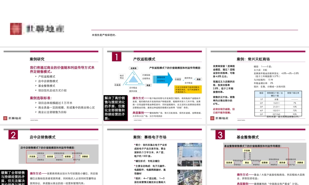 世联-大型集中式商业销售模式