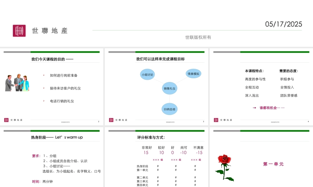 世联地产_销售礼仪培训