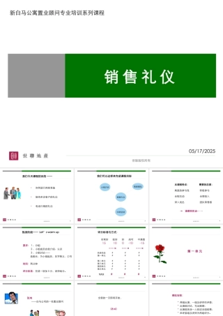 世联地产_销售礼仪培训