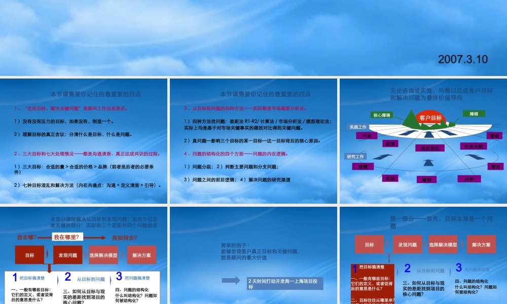 世联地产-客户目标的分析与问题的结构化