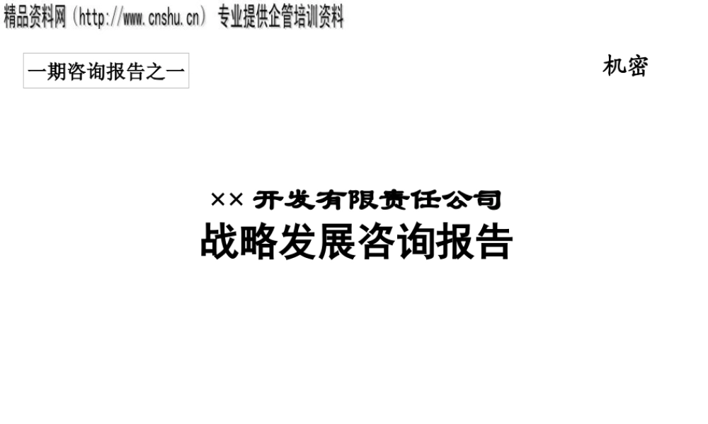 ××油田公司战略发展咨询报告（PPT239页）