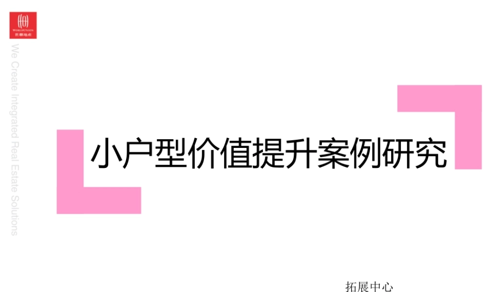 世联地产小户型价值提升案例研究