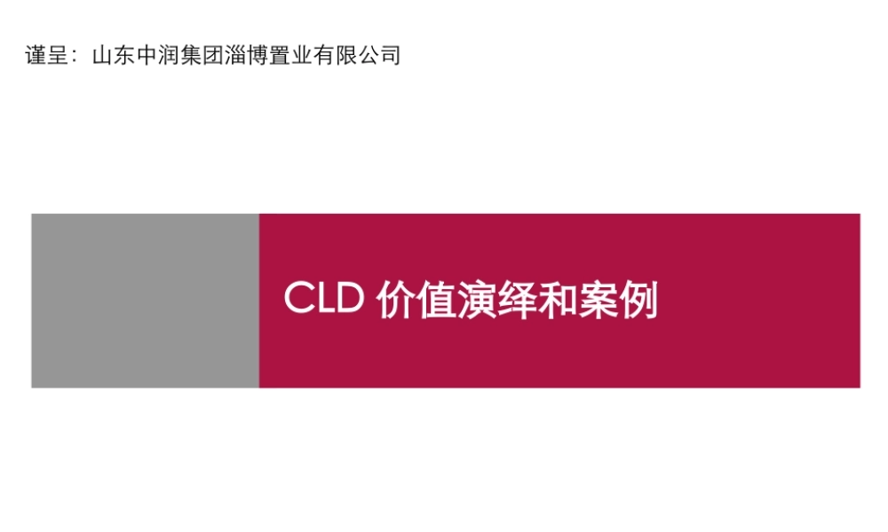 世联地产中润CLD价值演绎和案例