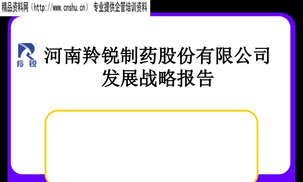 ××制药股份有限公司发展战略报告（PPT71页）