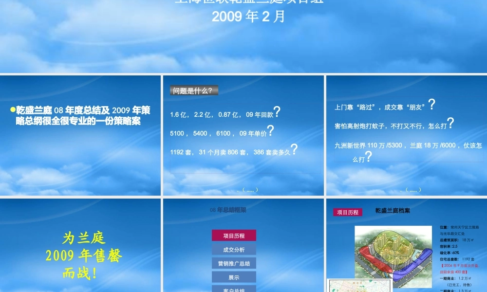 世联房地产年度总结及年策略总纲