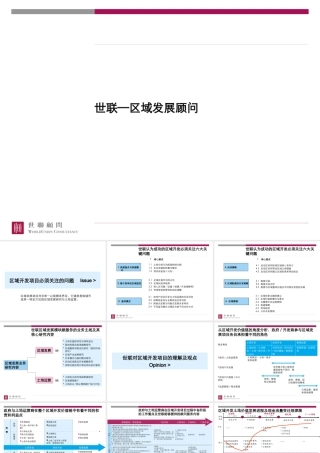 世联房地产区域开发顾问流程