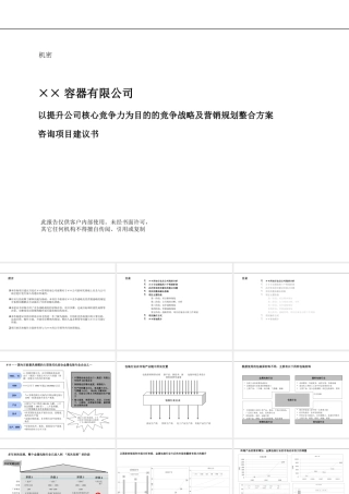 ××咨询给公司的竞争战略及营销战略咨询