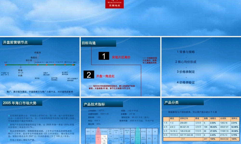 世联--海口美源日月城地产项目价格报告