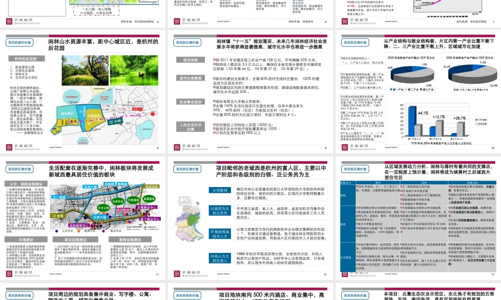世联-杭州闲林项目整体定位与发展战略（终稿）-156PPT