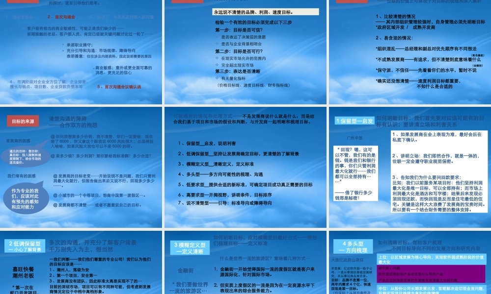 世联客户目标的分析与问题的结构化