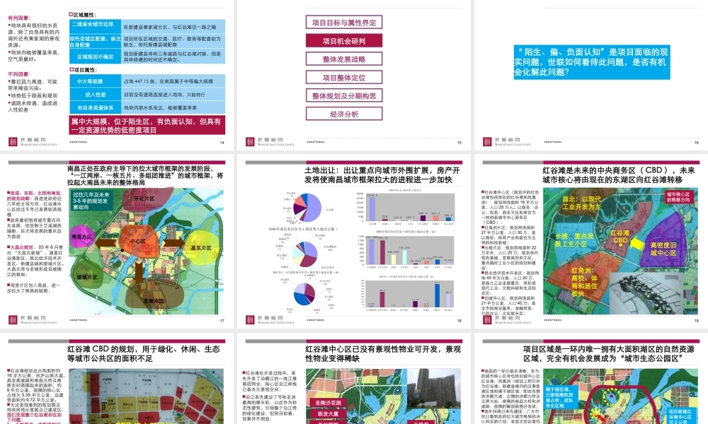 世联-南昌众森黄家湖项目发展战略及整体定位报告-219PPT