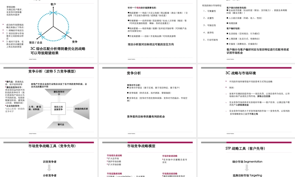 世联前期策划