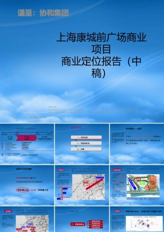 世联-上海康城前广场商业项目商业定位报告(中稿)